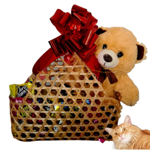 Cesta Ursinho Pelucia Chocolate Presente