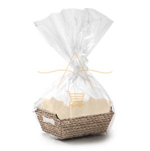 KIT Cesta Palha Trancada Bege