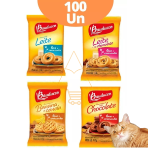Biscoito Bauducco Sachê Sortido 100 Unidades